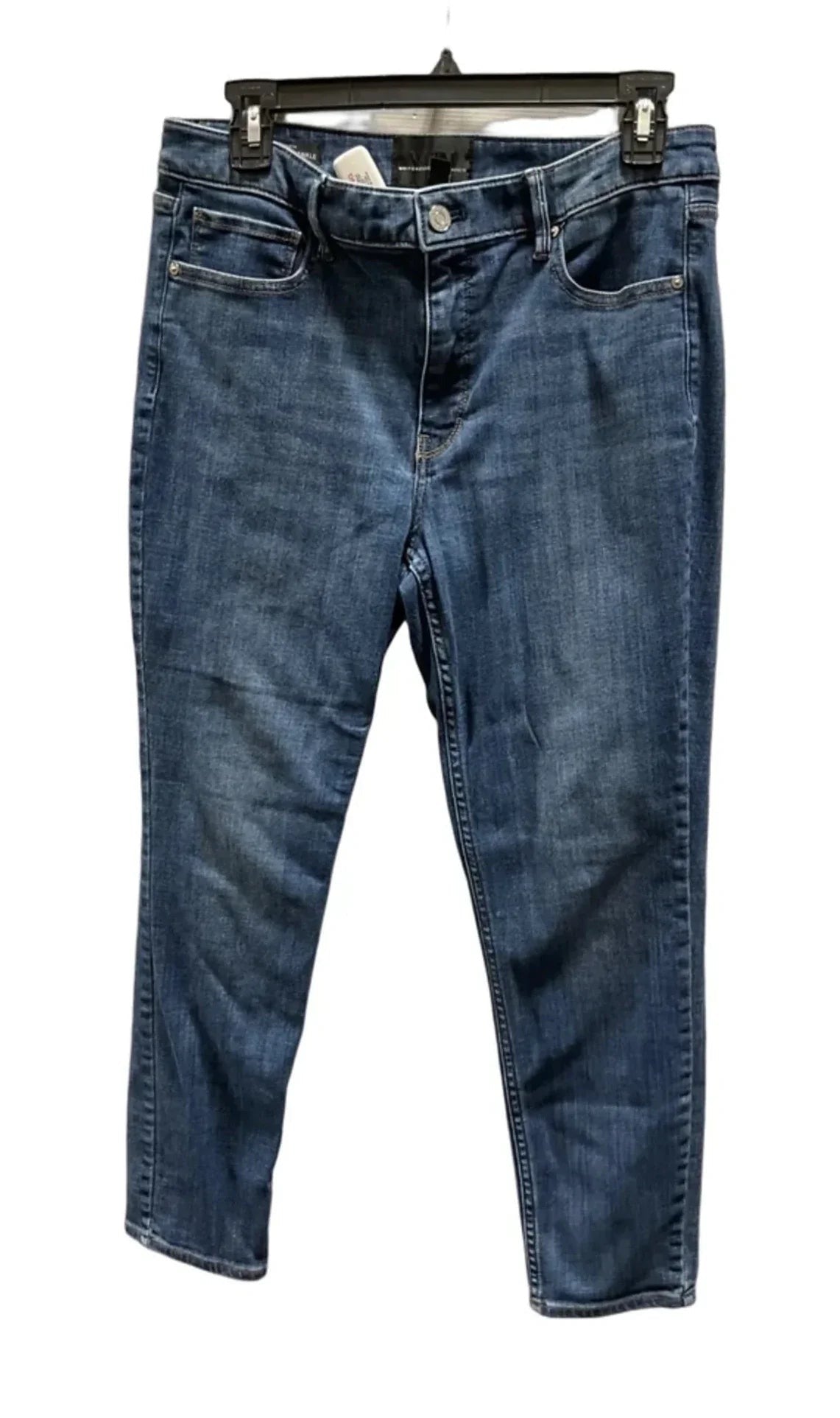 Jeans Skinny By White House Black Market In Blue Denim, Size: 8