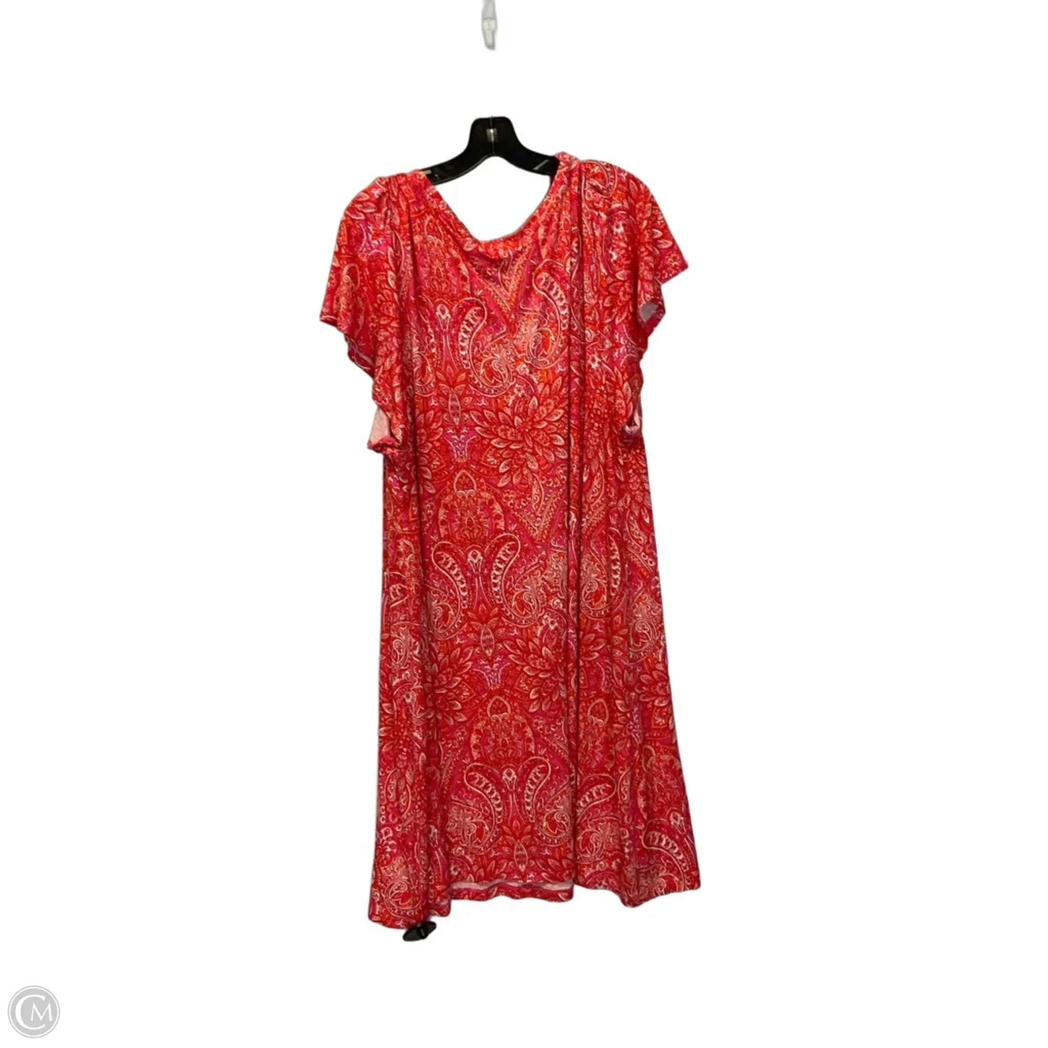 Dress Casual Midi By Lucky Brand In Orange, Size: 3x