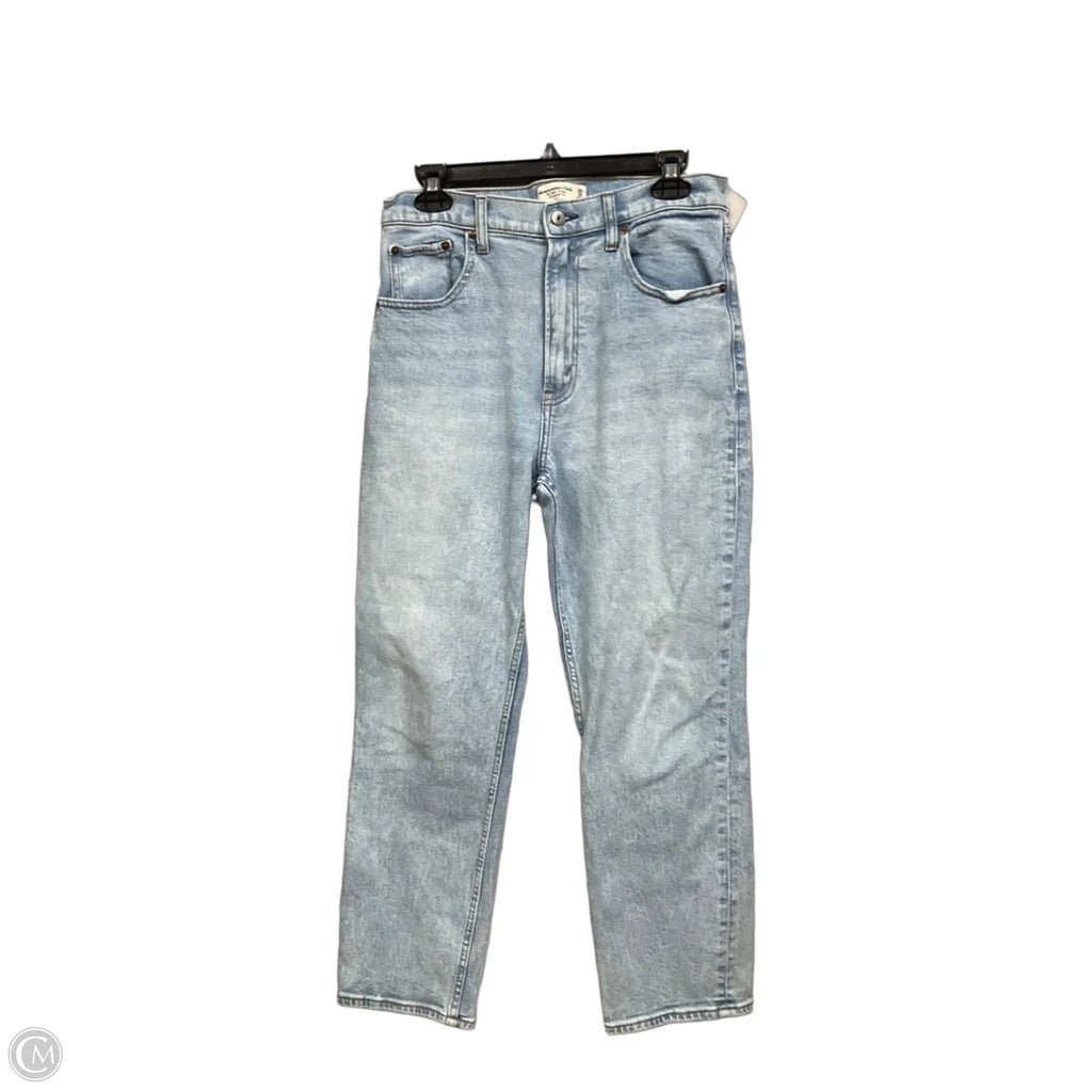 Jeans Straight By Abercrombie And Fitch In Blue Denim, Size: 10