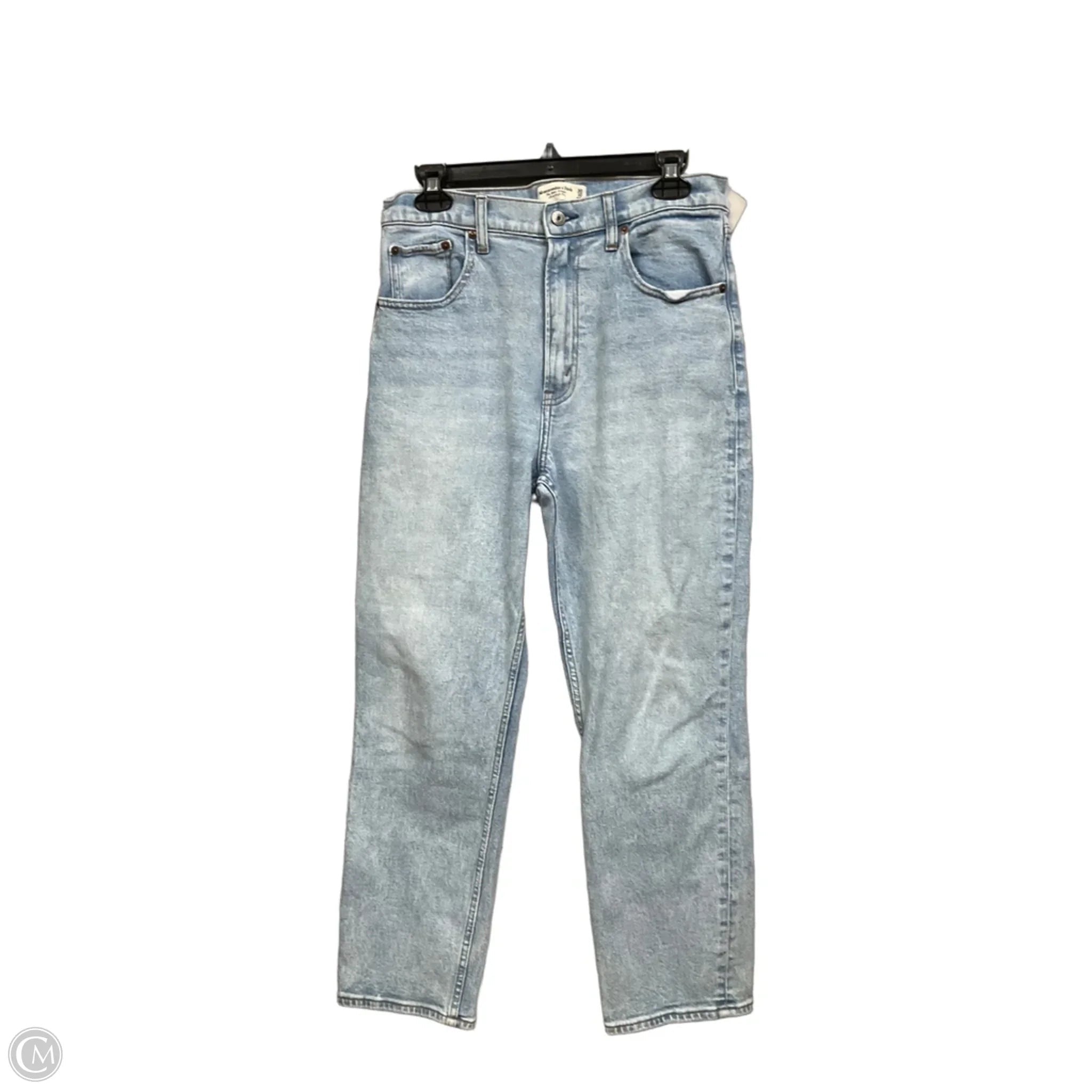 Jeans Straight By Abercrombie And Fitch In Blue Denim, Size: 10
