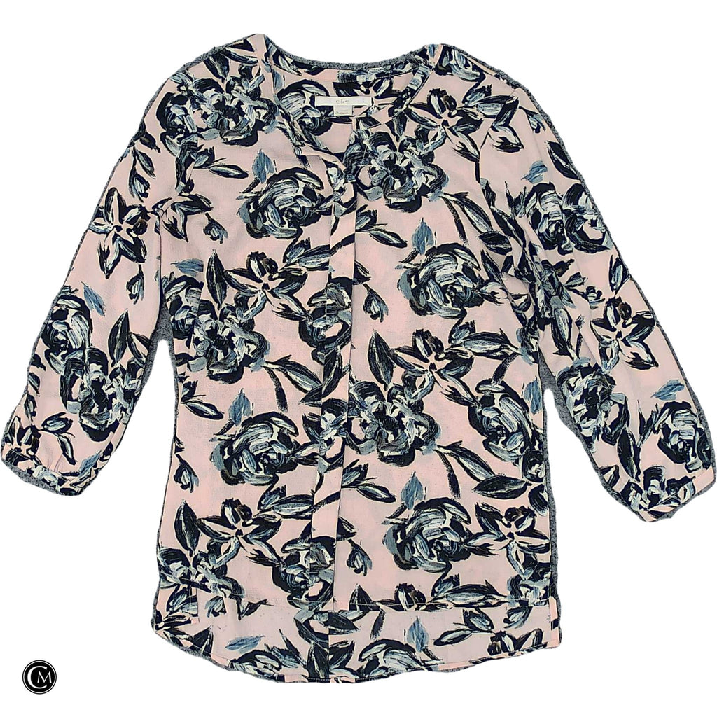 Blouse Ls By C&E In Black & Pink, Size: S