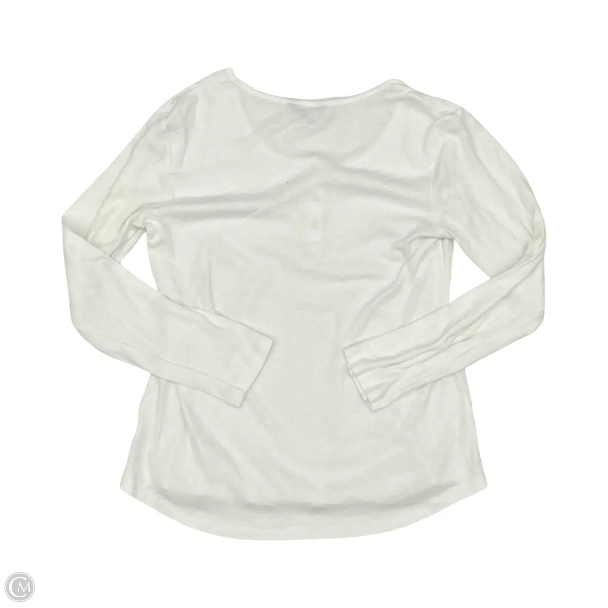 Top Long Sleeve By Eddie Bauer In White, Size: L