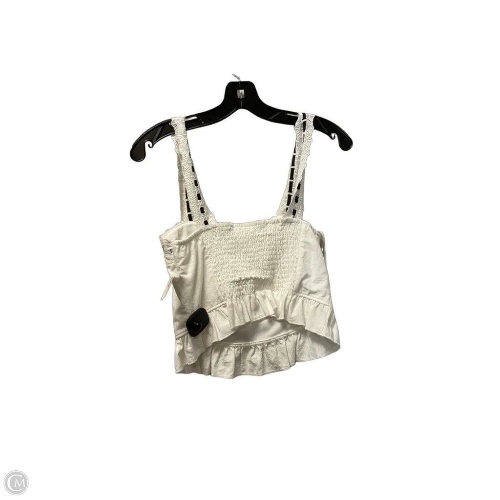 Top Sleeveless By Kirious In White, Size: M