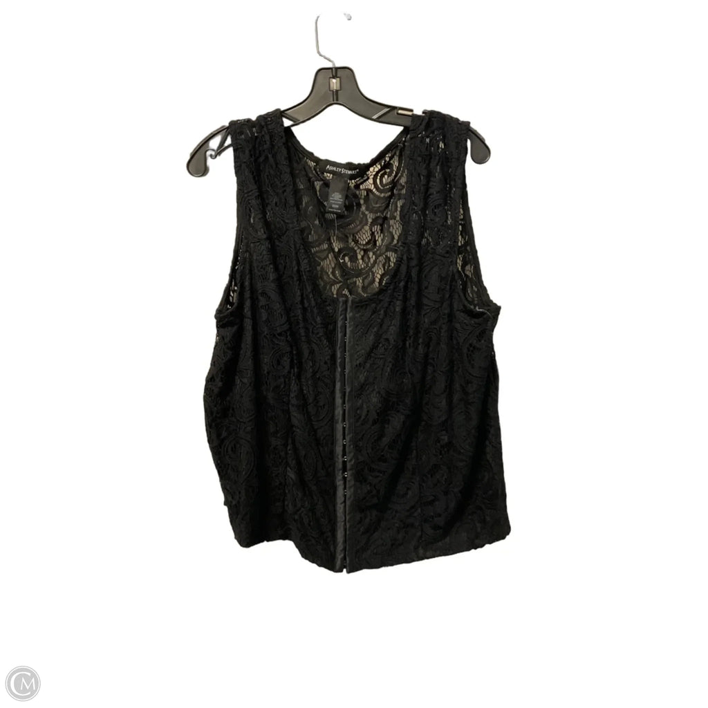 Top Sleeveless By Ashley Stewart In Black, Size: 2x