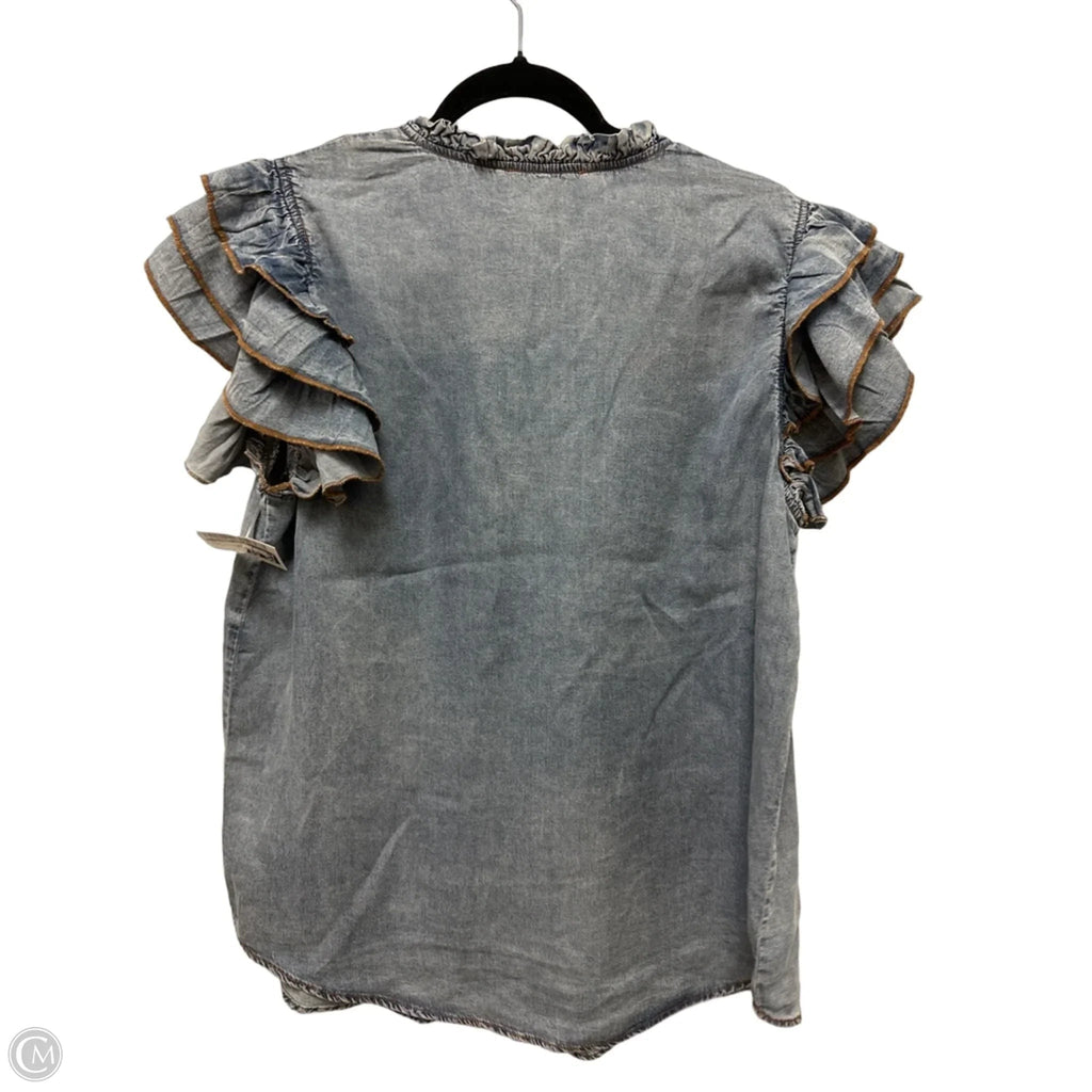 Top Short Sleeve By Clothes Mentor In Blue, Size: M