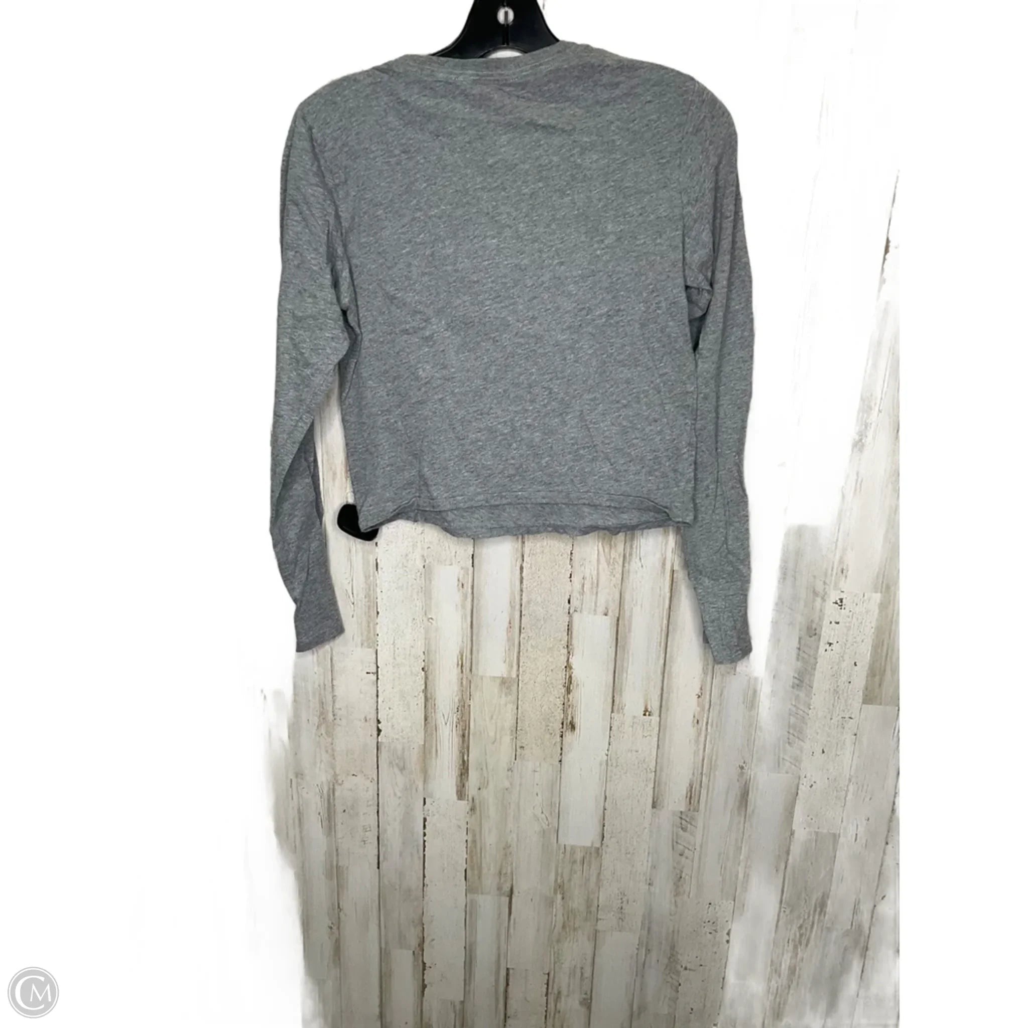 Top Long Sleeve By Abercrombie And Fitch In Grey, Size: S