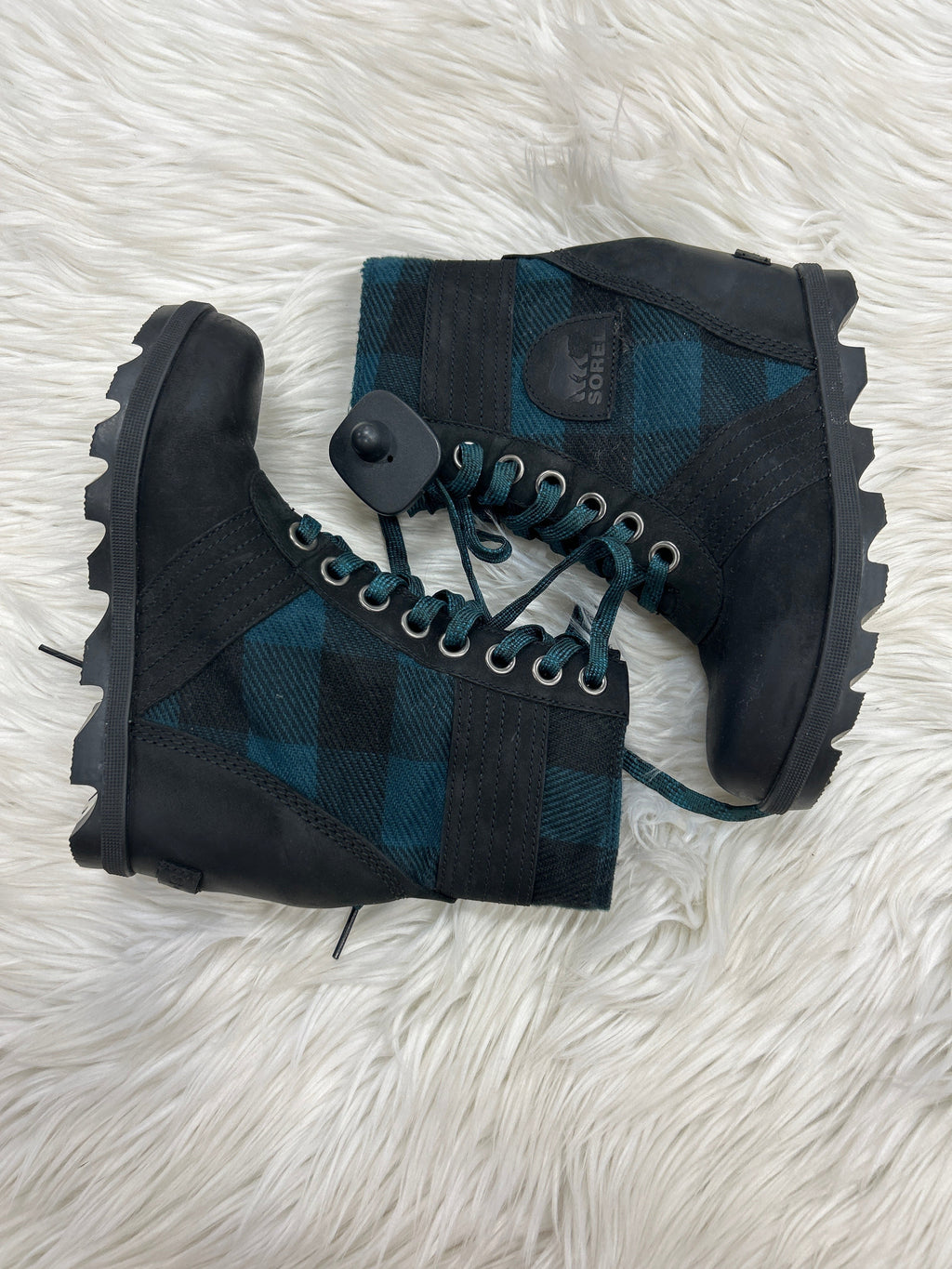 Boots Ankle Heels By Sorel In Black & Blue, Size:6