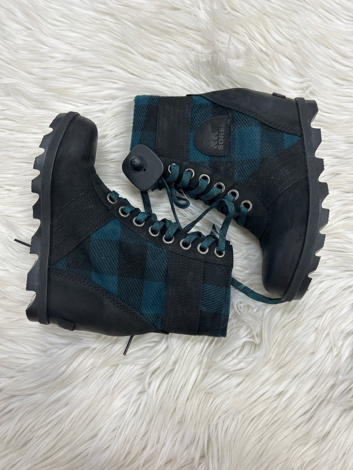Boots Ankle Heels By Sorel In Black & Blue, Size:6