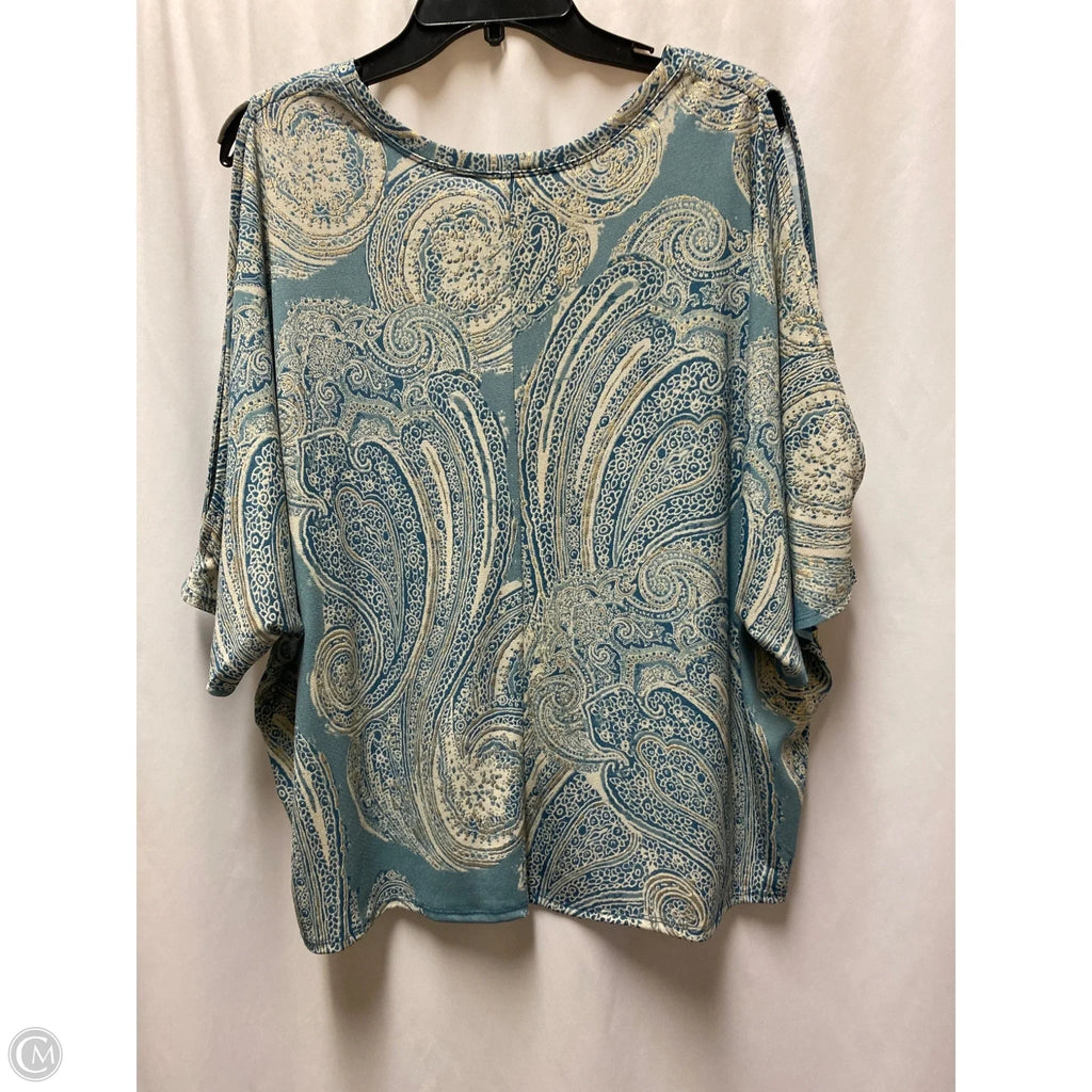 Top Short Sleeve By Cato In Blue, Size: Xl