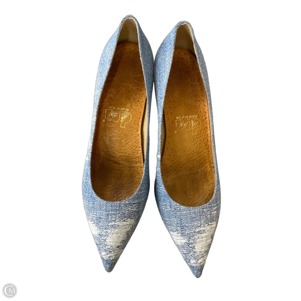 Shoes Heels Stiletto By Clothes Mentor In Blue Denim, Size: 10