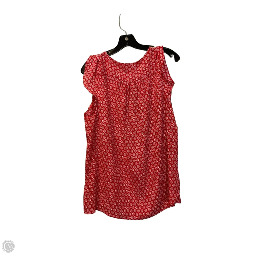 Top Sleeveless Basic By Loft In Red, Size: L