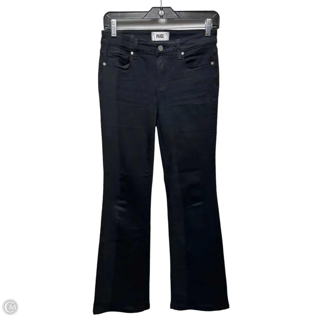 Jeans Boot Cut By Paige In Black Denim, Size: 2
