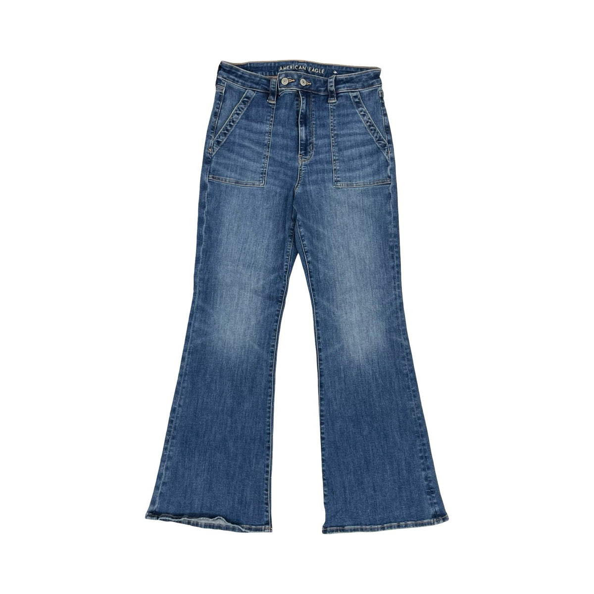 Jeans Flared By American Eagle In Blue Denim, Size:12