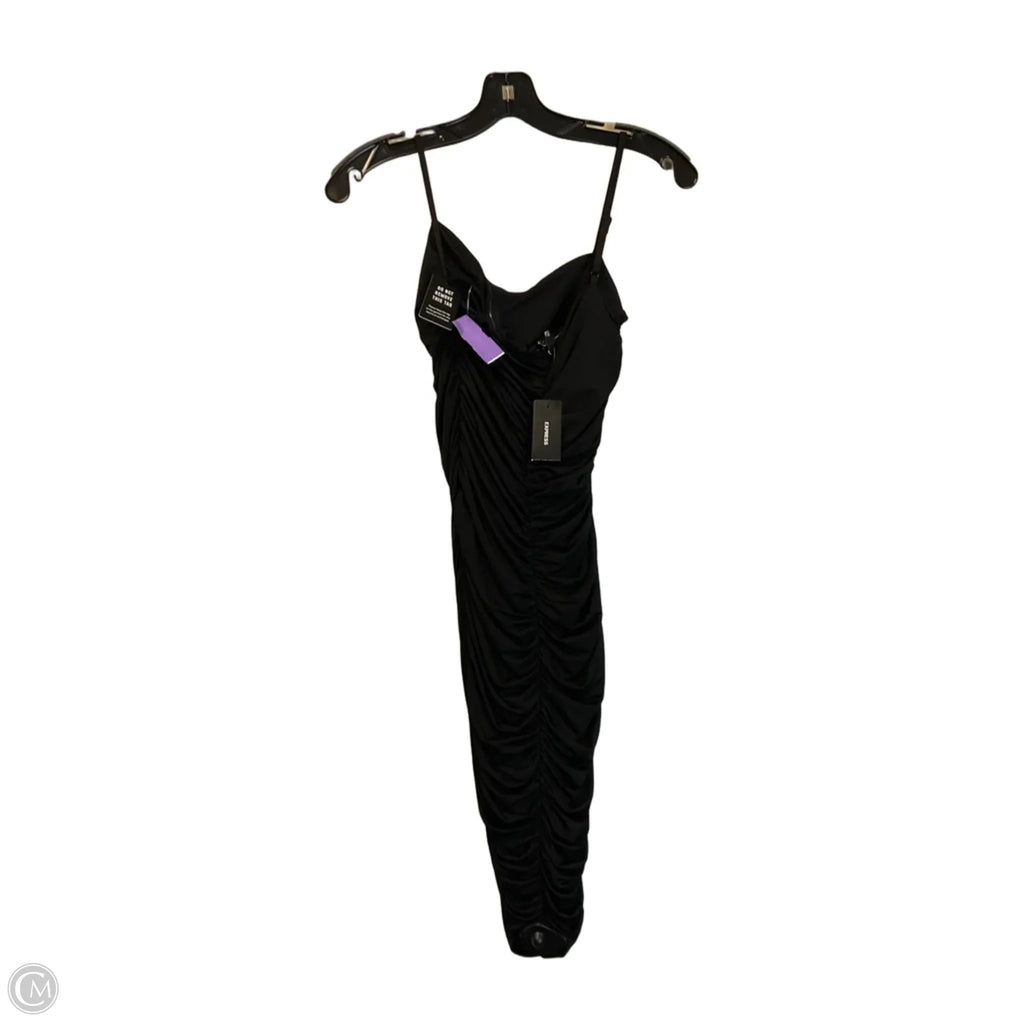 Dress Party Midi By Express In Black, Size: Xs