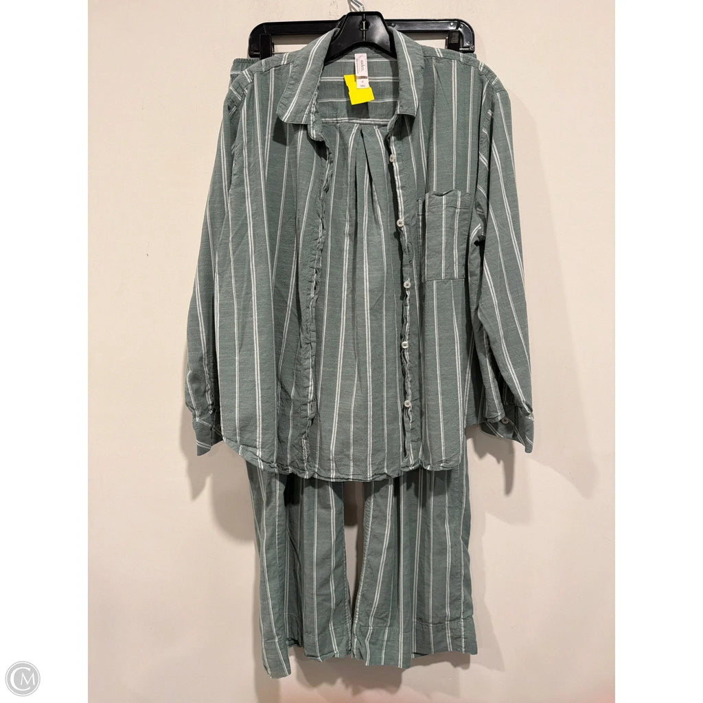 Pajamas 2pc By Auden In Grey, Size: M