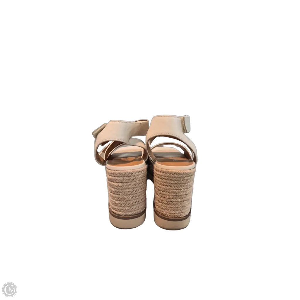 Sandals Heels Block By Soda In Tan, Size: 6
