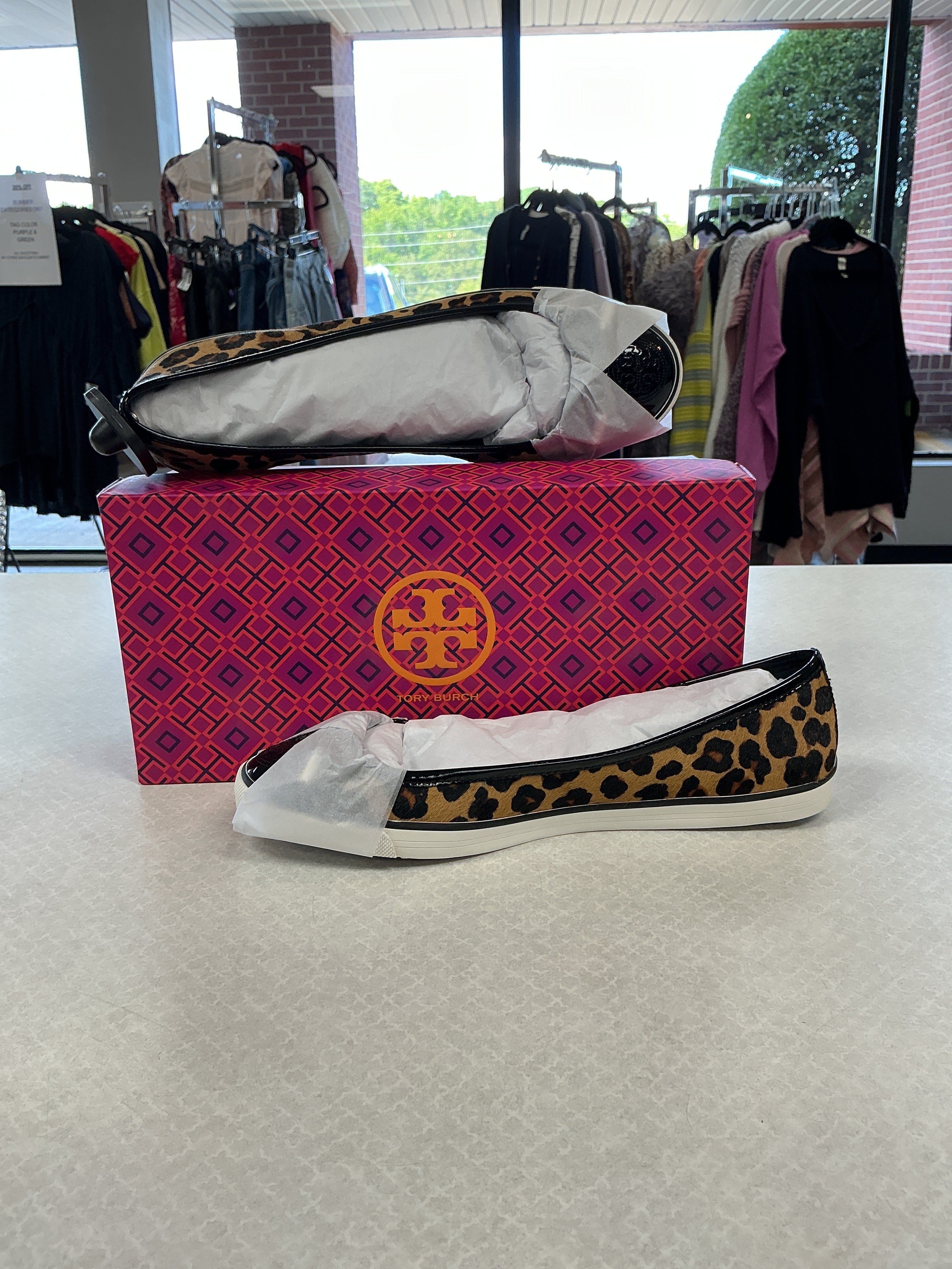 Shoes Designer By Tory Burch In Animal Print, Size:9.5