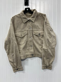Jacket Denim By Abercrombie And Fitch In Tan Denim, Size:L
