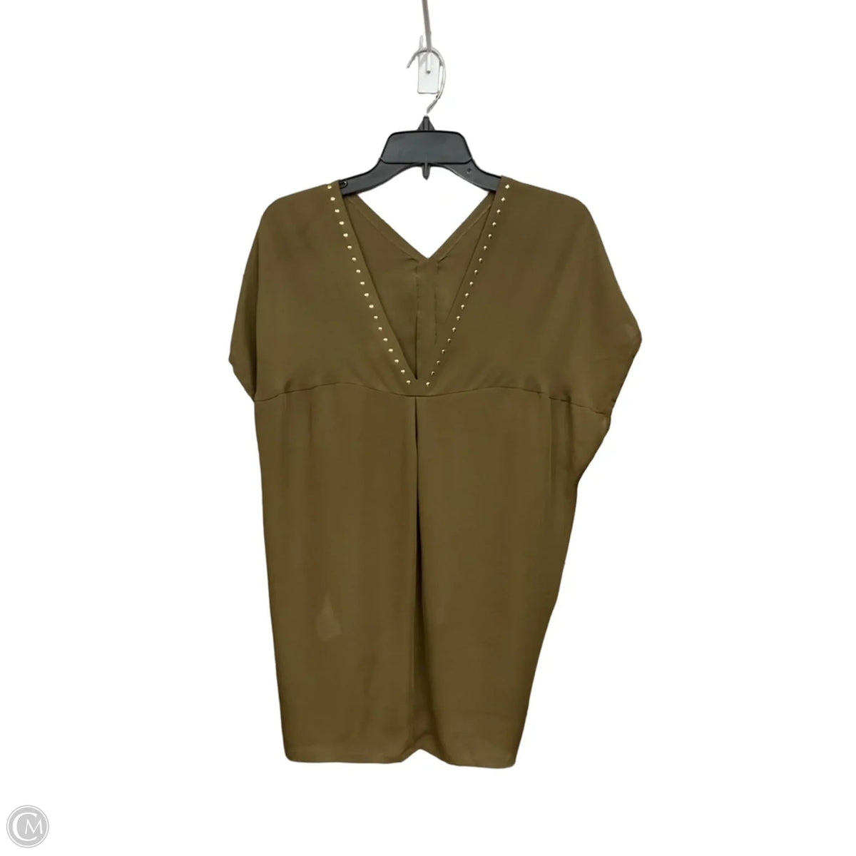 Blouse Short Sleeve By Michael By Michael Kors In Green, Size: L