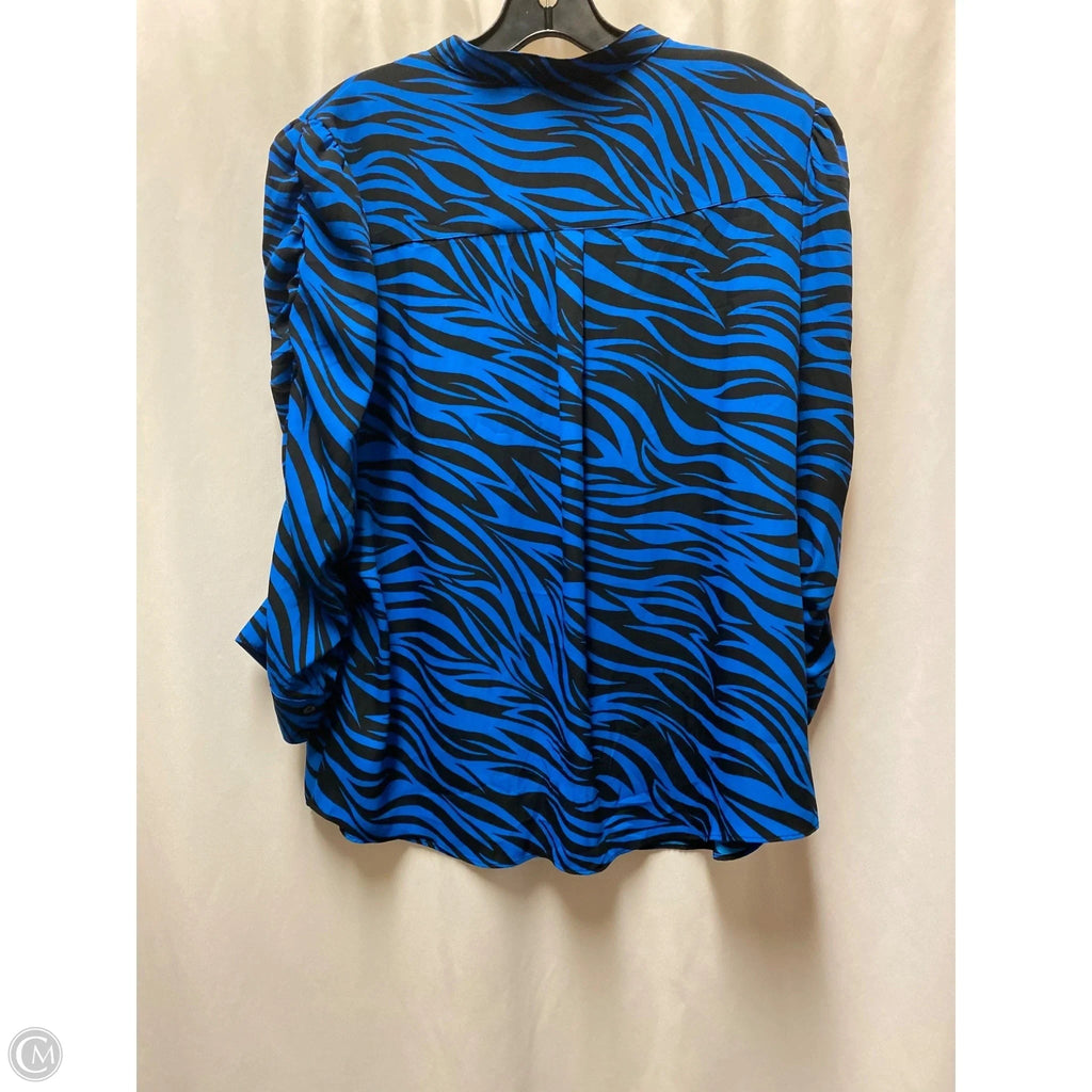 Top Long Sleeve By White House Black Market In Blue, Size: Xl