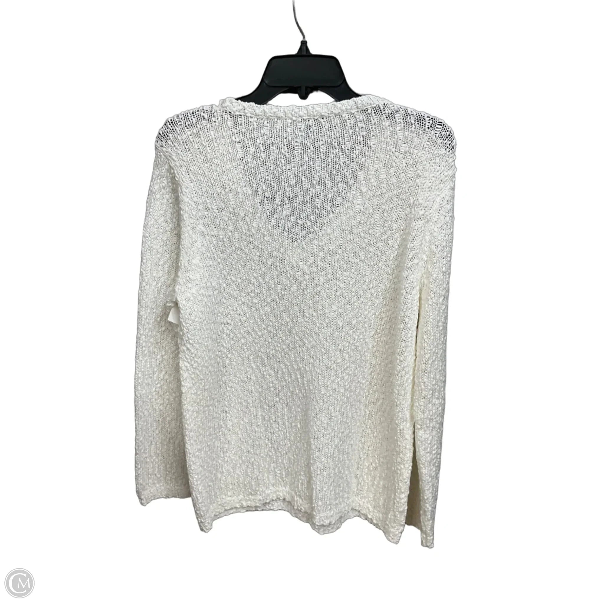 Top Long Sleeve By Talbots In Cream, Size: Lp
