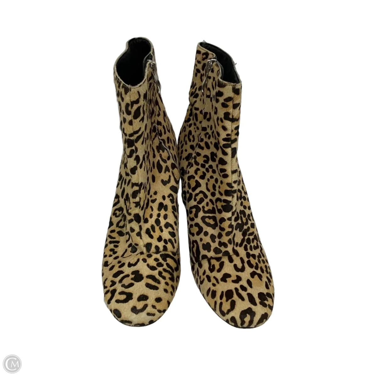 Boots Ankle Heels By Halogen In Animal Print, Size: 8