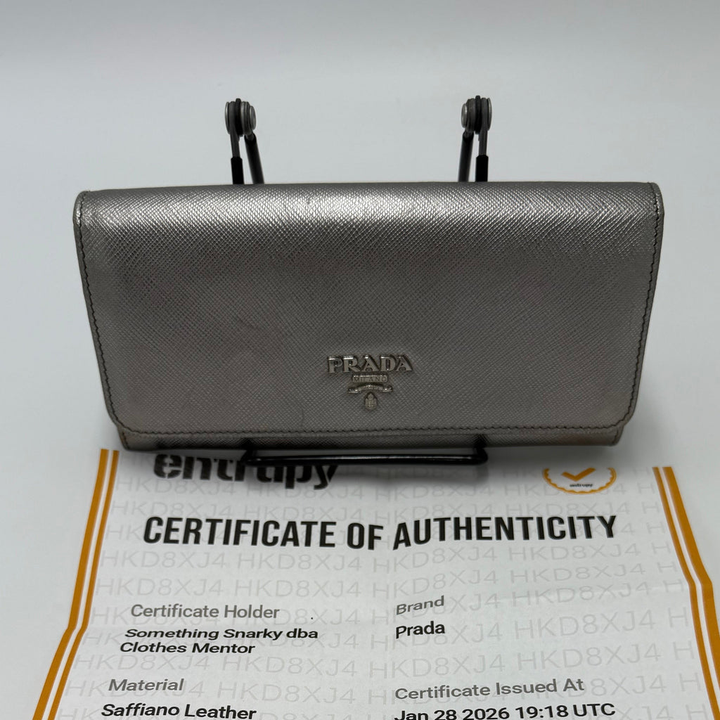 Prada Saffiano Continental Flap Luxury Wallet