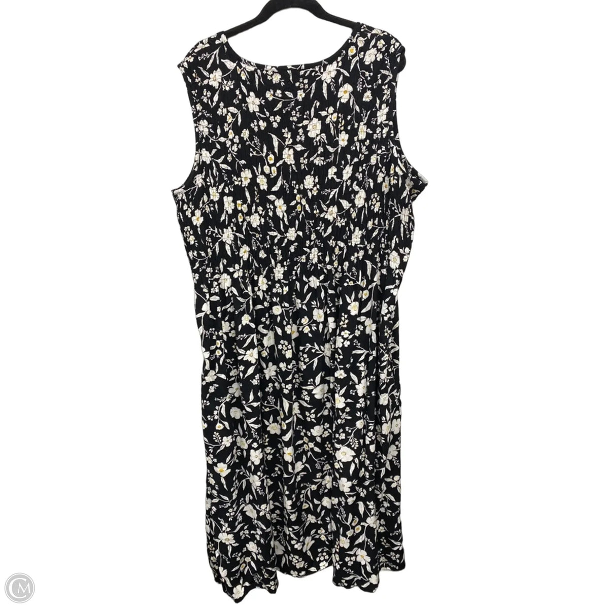 Dress Casual Midi By Croft And Barrow In Black & White, Size: 3x