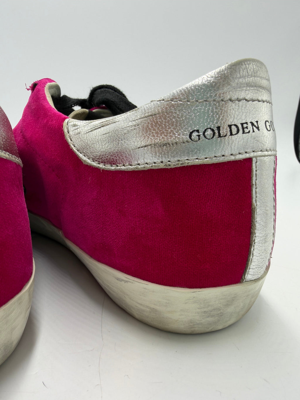 Golden Goose Superstar Trainers Luxury Shoes In Pink Velvet, Size: 9 (39)