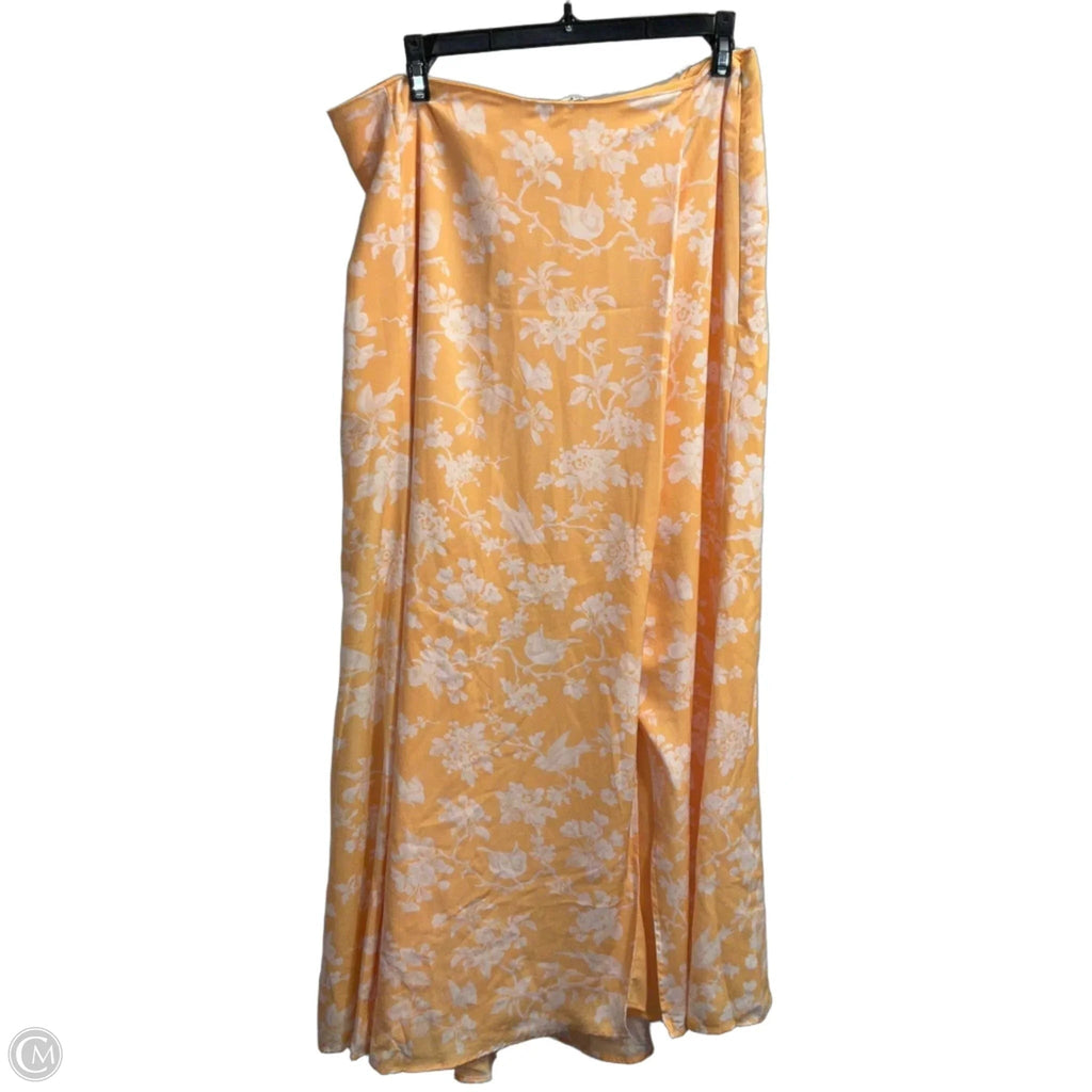 Skirt Maxi By Abercrombie And Fitch In Orange, Size: L
