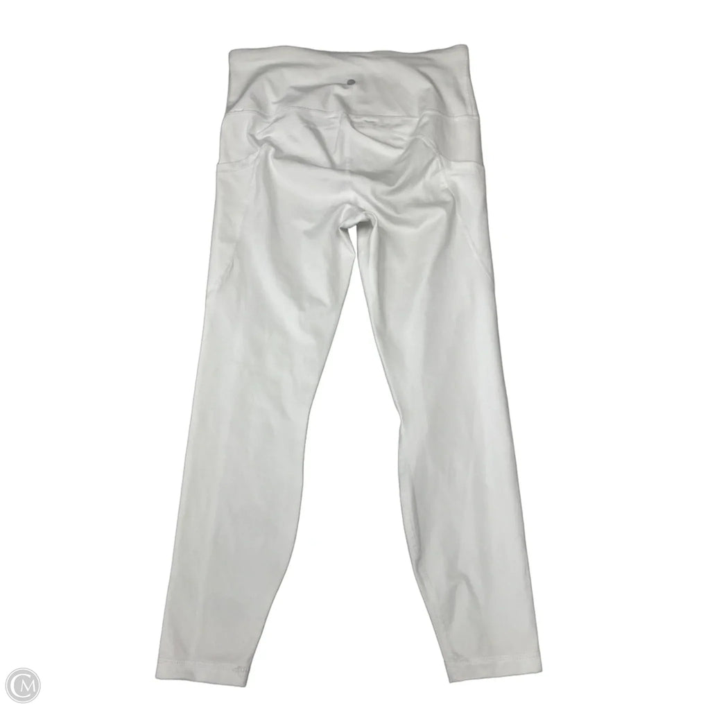 Athletic Leggings By Yogalicious In White, Size: L