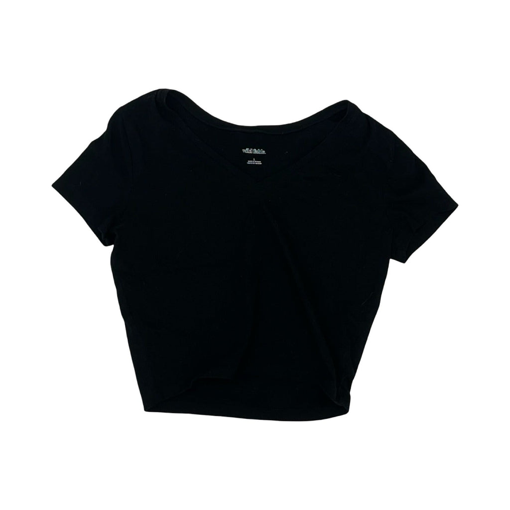 Top Ss Basic By Wild Fable In Black, Size:L
