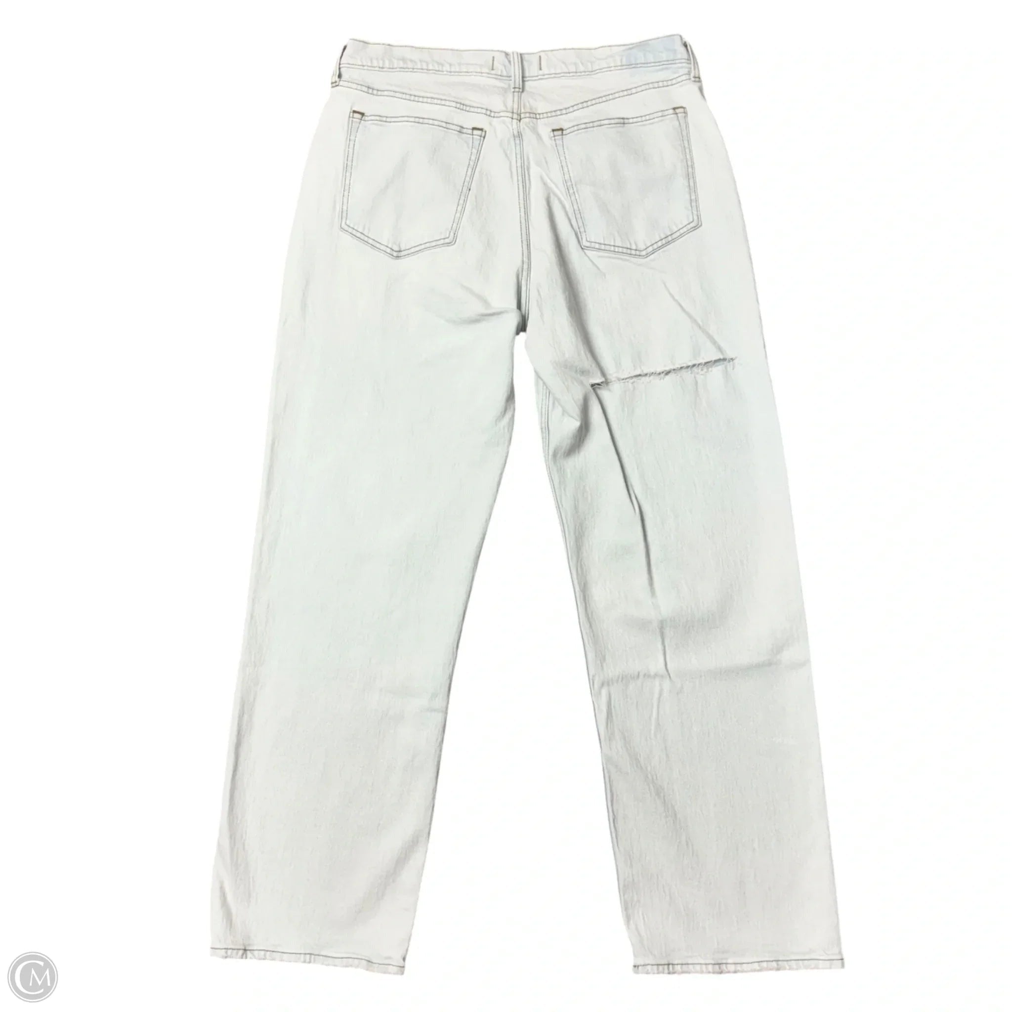 Jeans Straight By Abercrombie And Fitch In Blue Denim, Size: 14