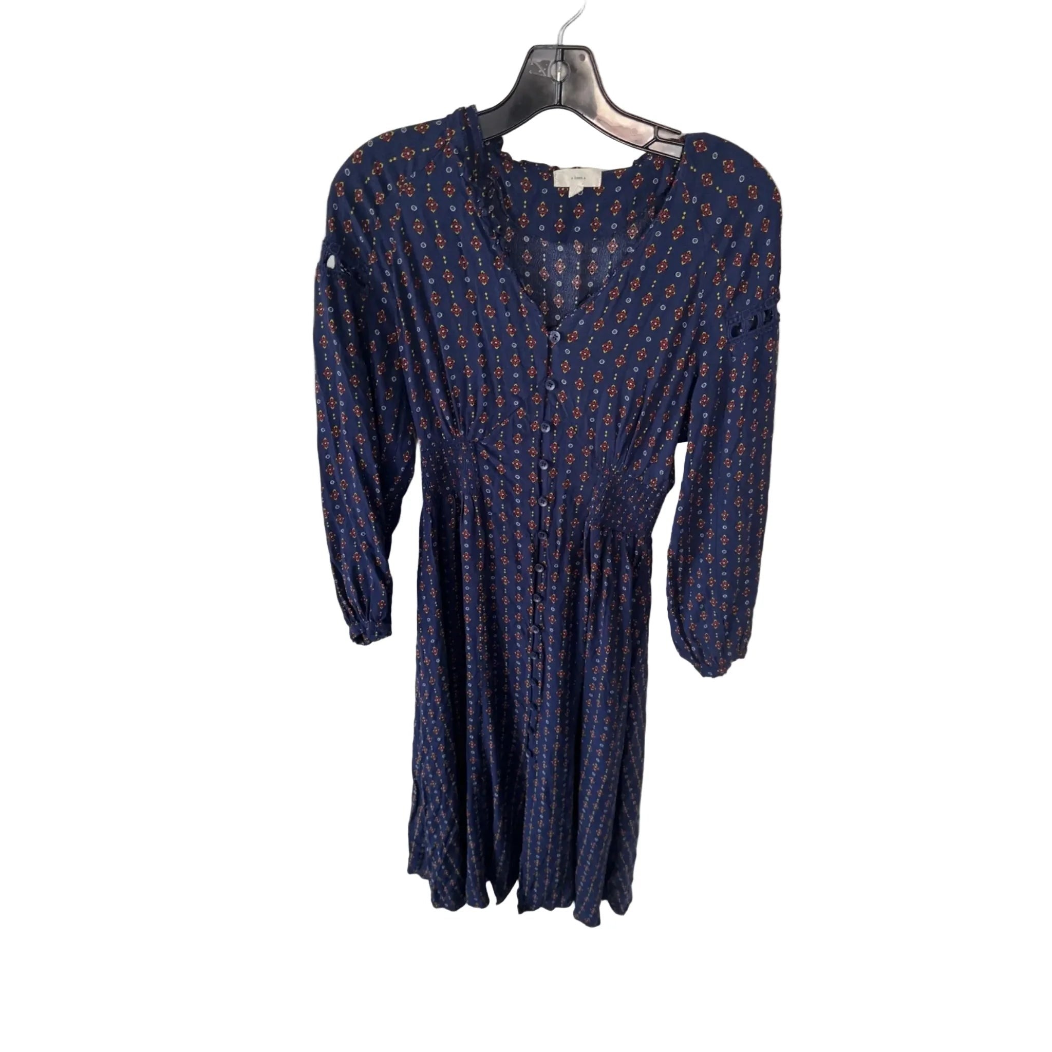 Dress Casual Midi By A Loves A In Blue & Red, Size: S