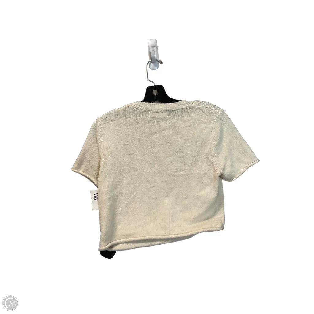 Sweater Short Sleeve By Happily Grey In Cream, Size: M