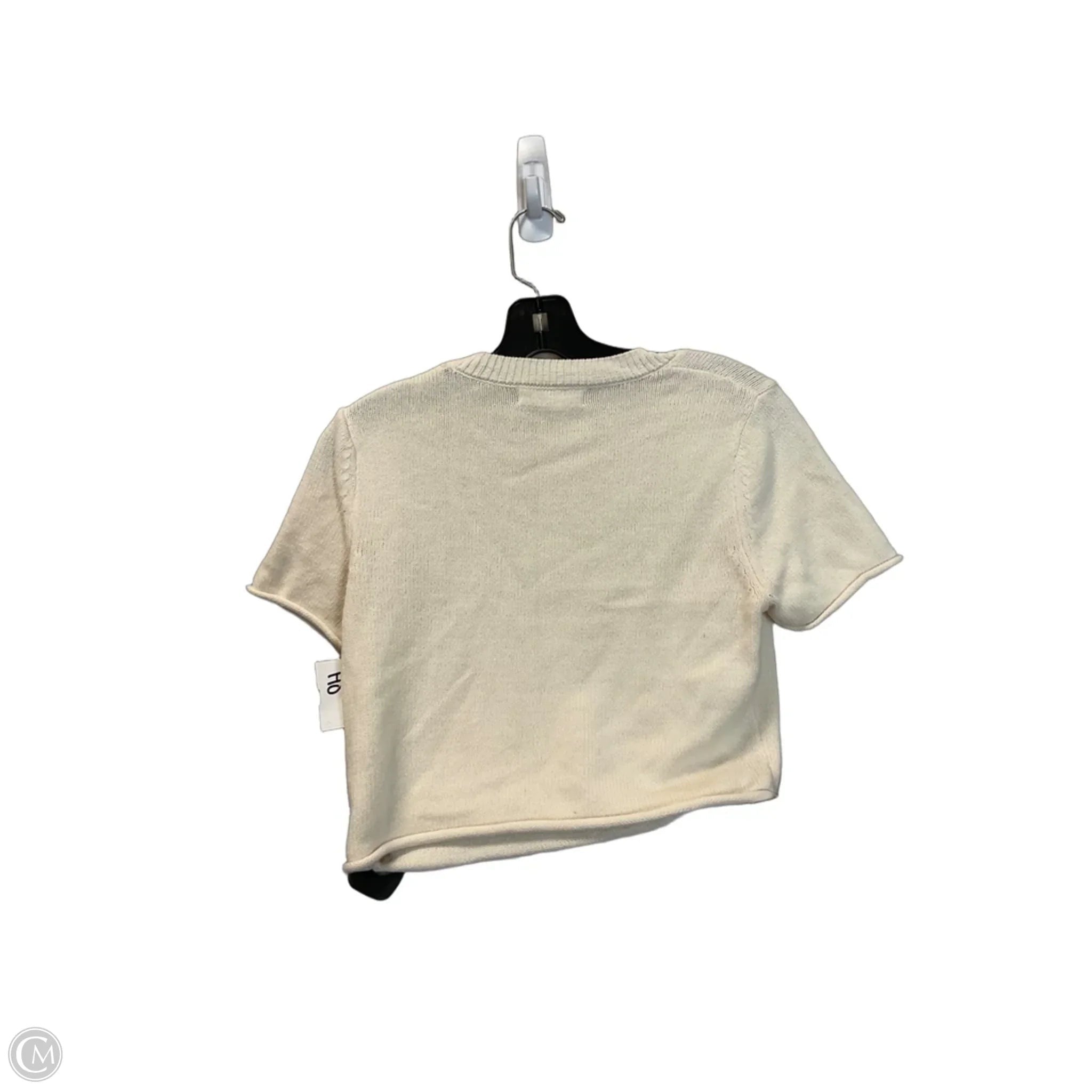 Sweater Short Sleeve By Happily Grey In Cream, Size: M