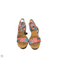 Sandals Heels Block By Gianni Bini In Floral Print, Size: 7