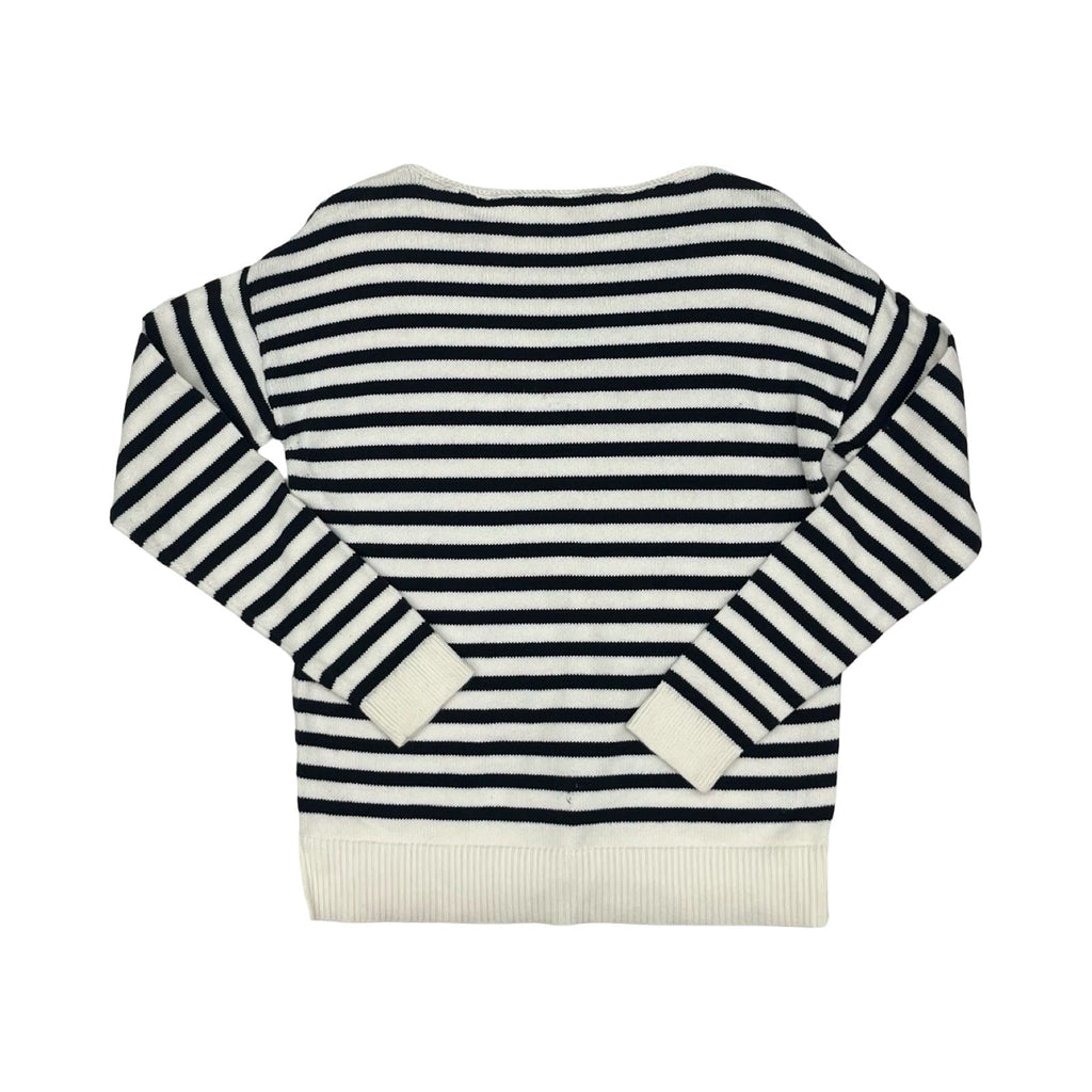 Sweater By Loft In Blue & Cream, Size:S