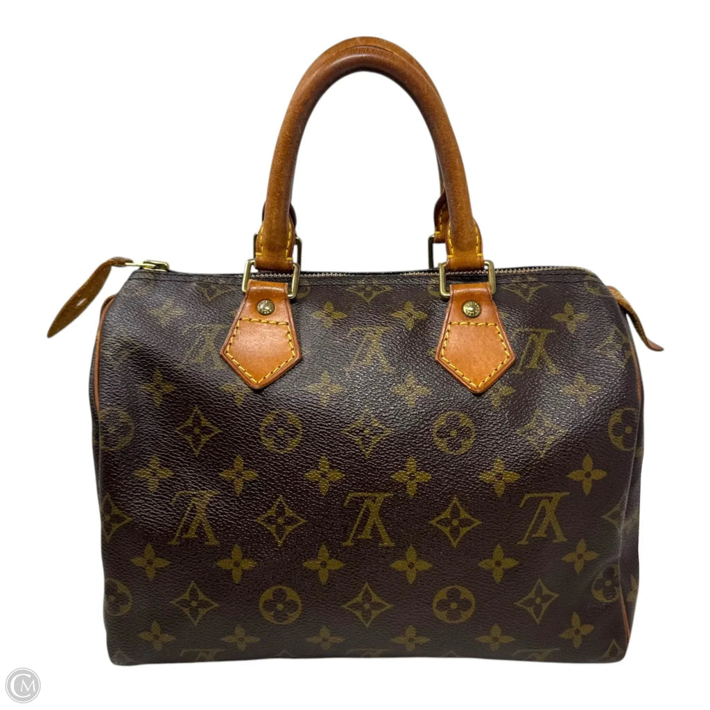 Monogram Speedy 25 Handbag Luxury Designer By Louis Vuitton, Size: Small
