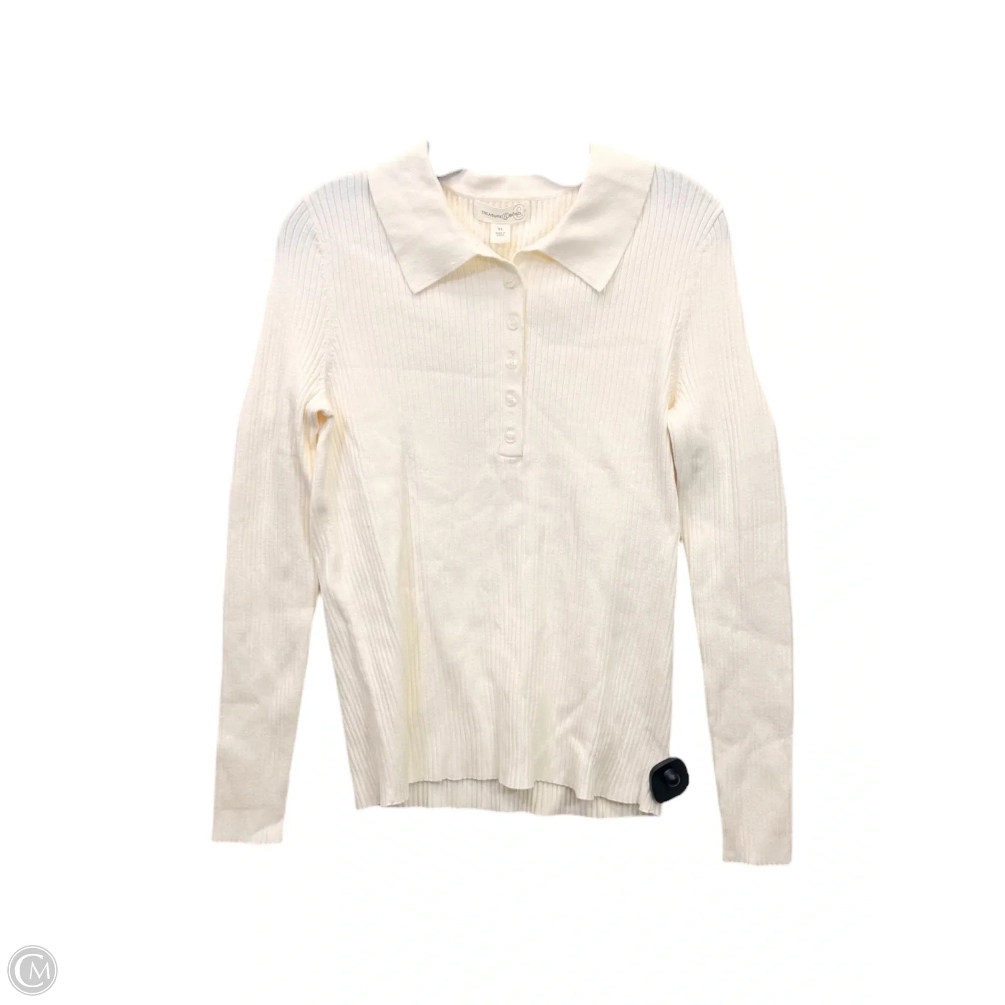 Sweater By Treasure And Bond In Cream, Size: Xl