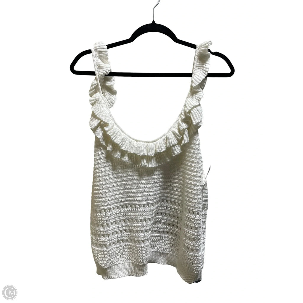 Top Sleeveless By 7 For All Mankind In White, Size: L