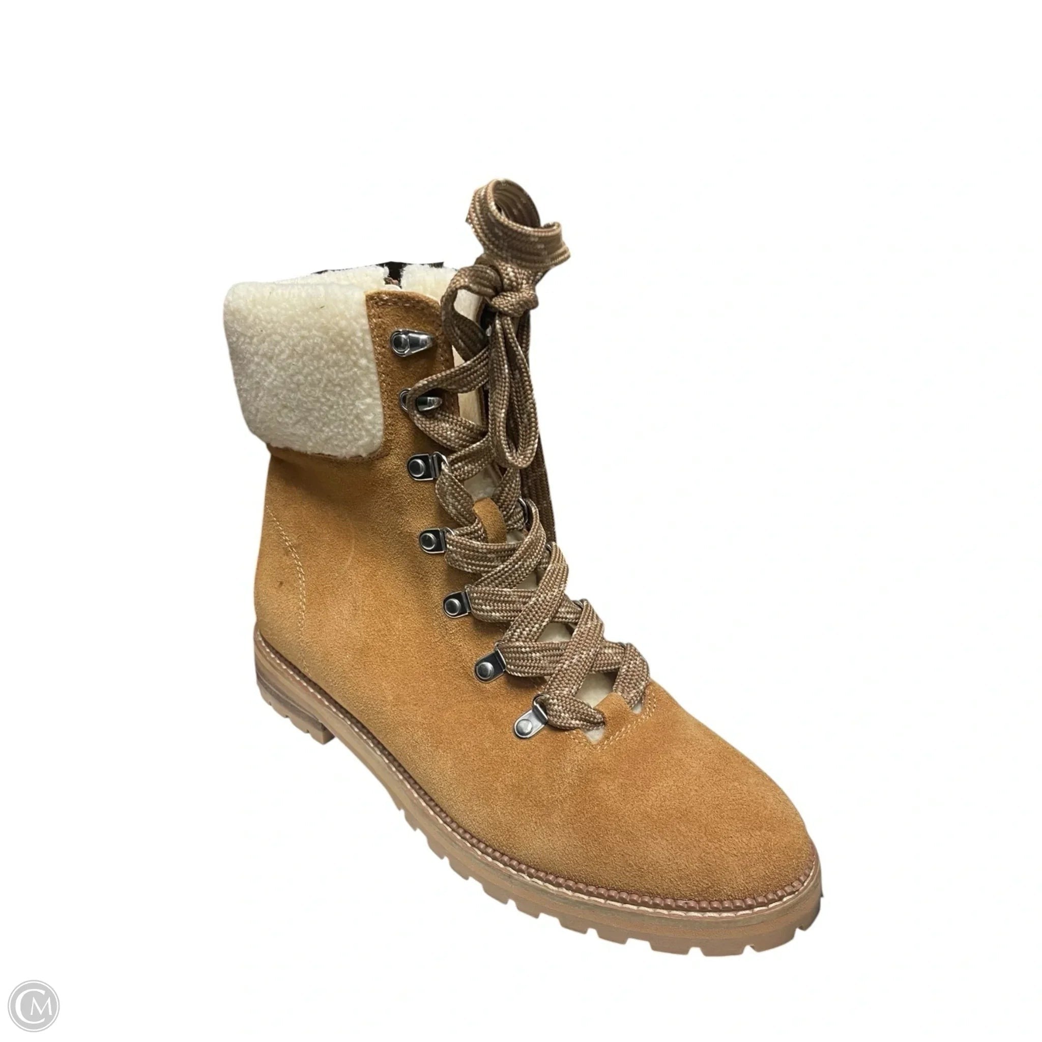 Boots Snow By Lands End In Tan & White, Size: 7