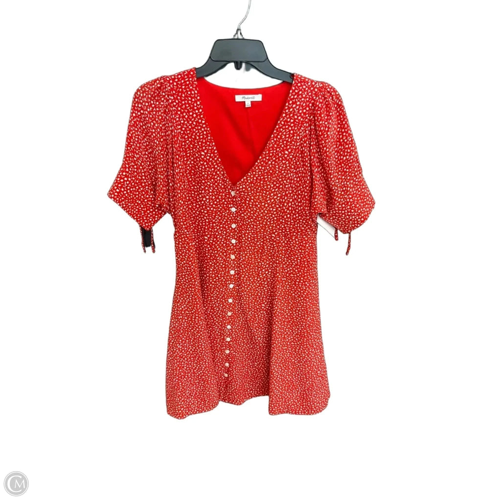 Dress Casual Midi By Madewell In Red, Size: Xs