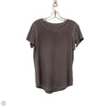 Top Short Sleeve By Lululemon In Grey, Size: M