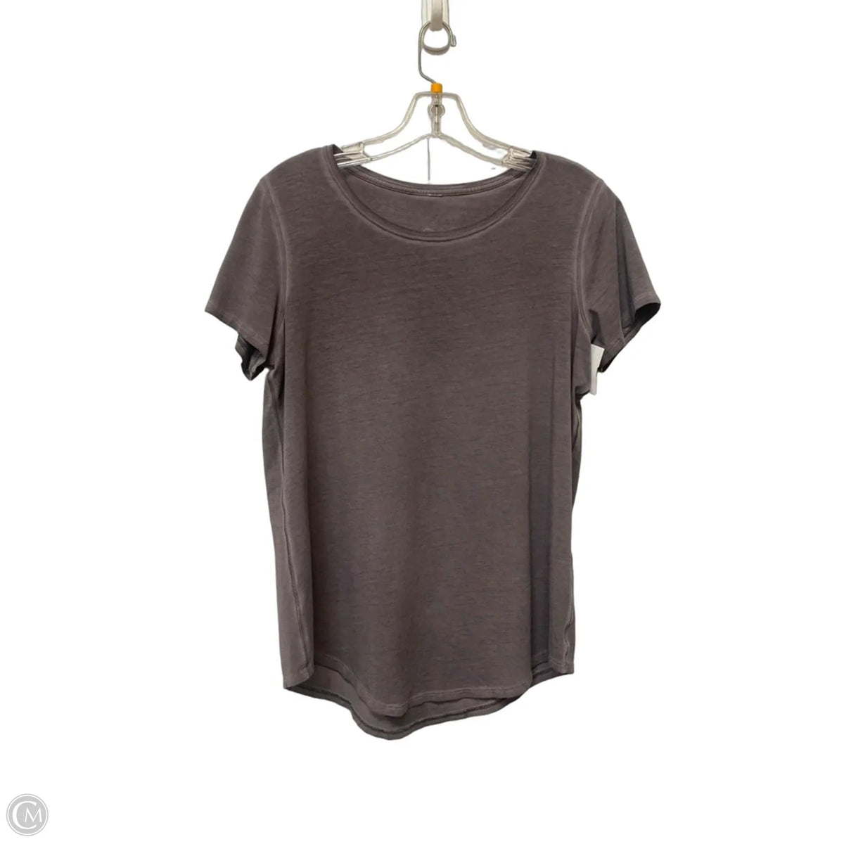 Top Short Sleeve By Lululemon In Grey, Size: M