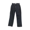 Jeans Straight By Abercrombie And Fitch In Black Denim, Size:0