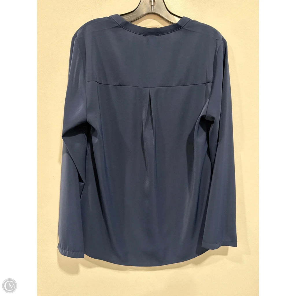 Top Long Sleeve By Clothes Mentor In Navy, Size: L