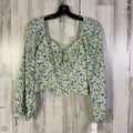 Top Long Sleeve By Abercrombie And Fitch In Green & Purple, Size: S