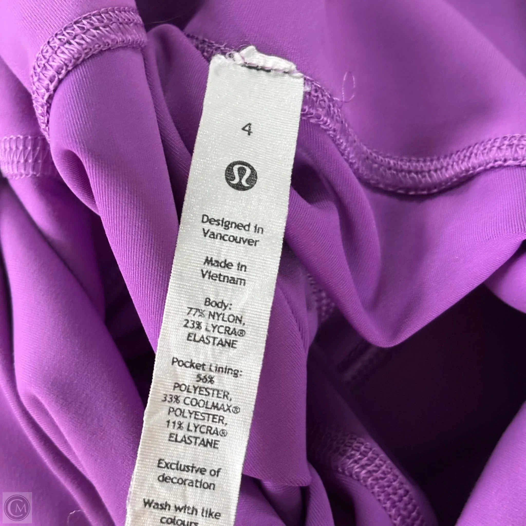 Athletic Leggings By Lululemon In Purple, Size: S