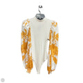Top Long Sleeve By Flying Tomato In White & Yellow, Size: S